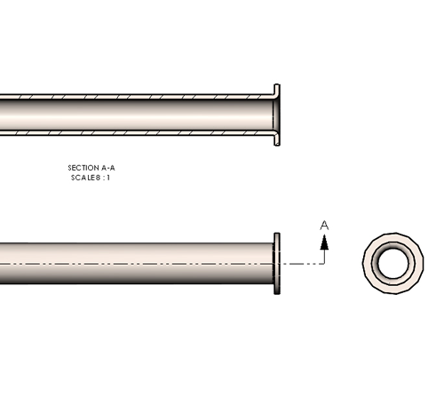 flanged-tube